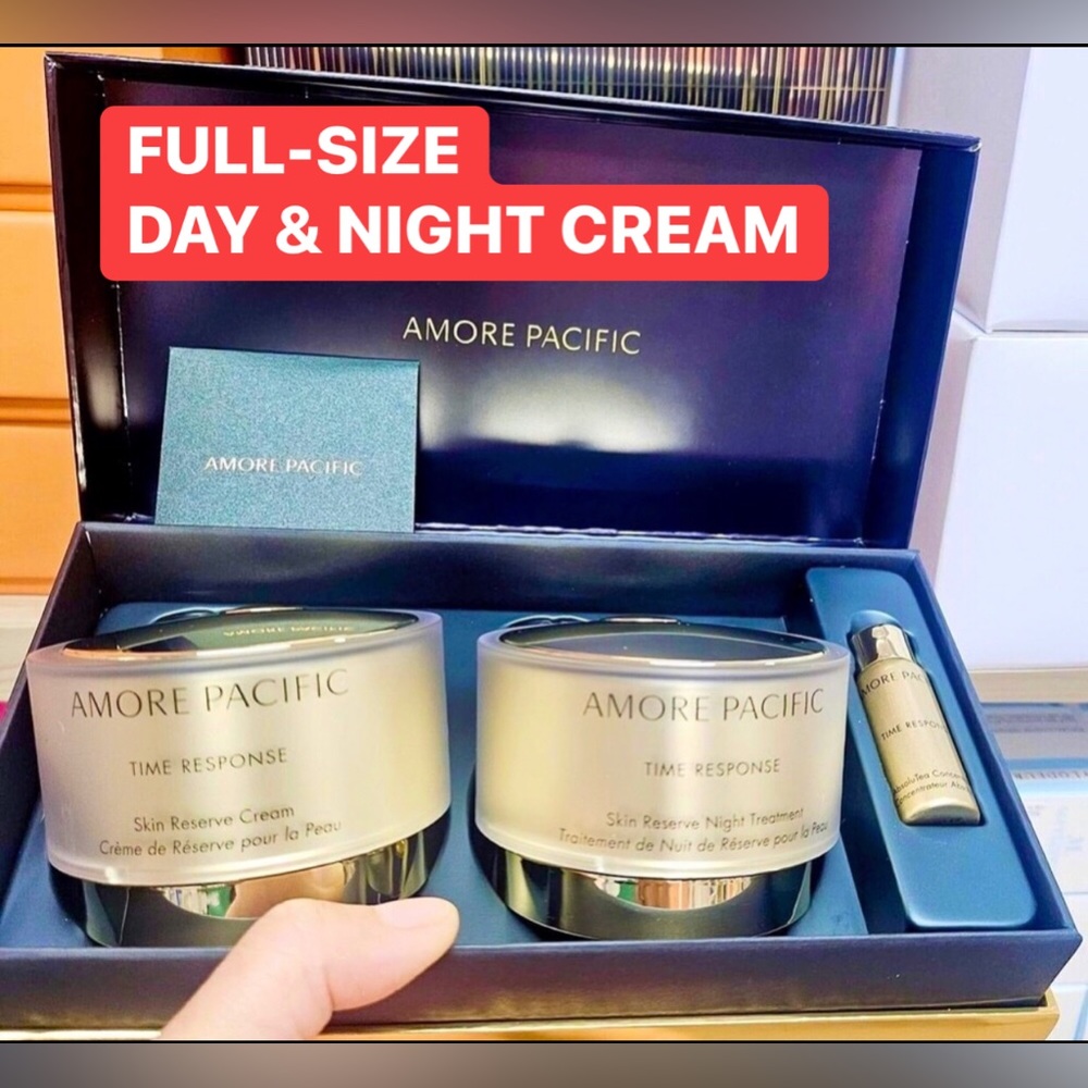 AMOREPACFIC TIME RESPOND RESERVE DAY&NIGHT(FULL SIZE)DUO CREAM+FREE Amore mini